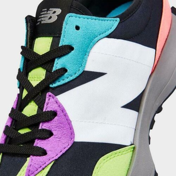 New Balance 327 Mens Gym Sneakers Shoes Black Multicolor MS327EA NEW Multi Sz - Picture 7 of 7